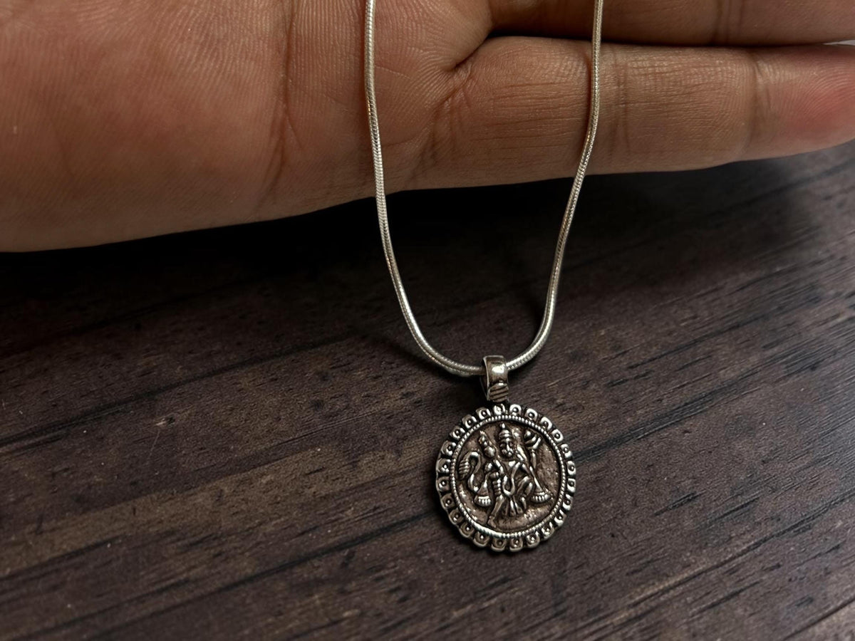Lord Hanuman Pendant Necklace  925 Sterling Silver Bajrang Bali Pendant  Hindu Spiritual Jewelry  Gift for Men Women  Protection Pendant