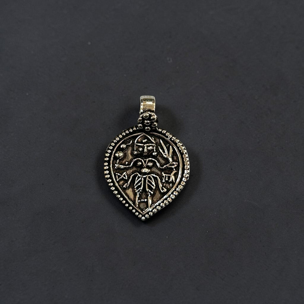 Kali Maa Pendant Necklace  925 Sterling Silver Hindu Goddess Locket  Antique Finish Shakti Jewelry  Protection Gift  Chamunda Mahakali