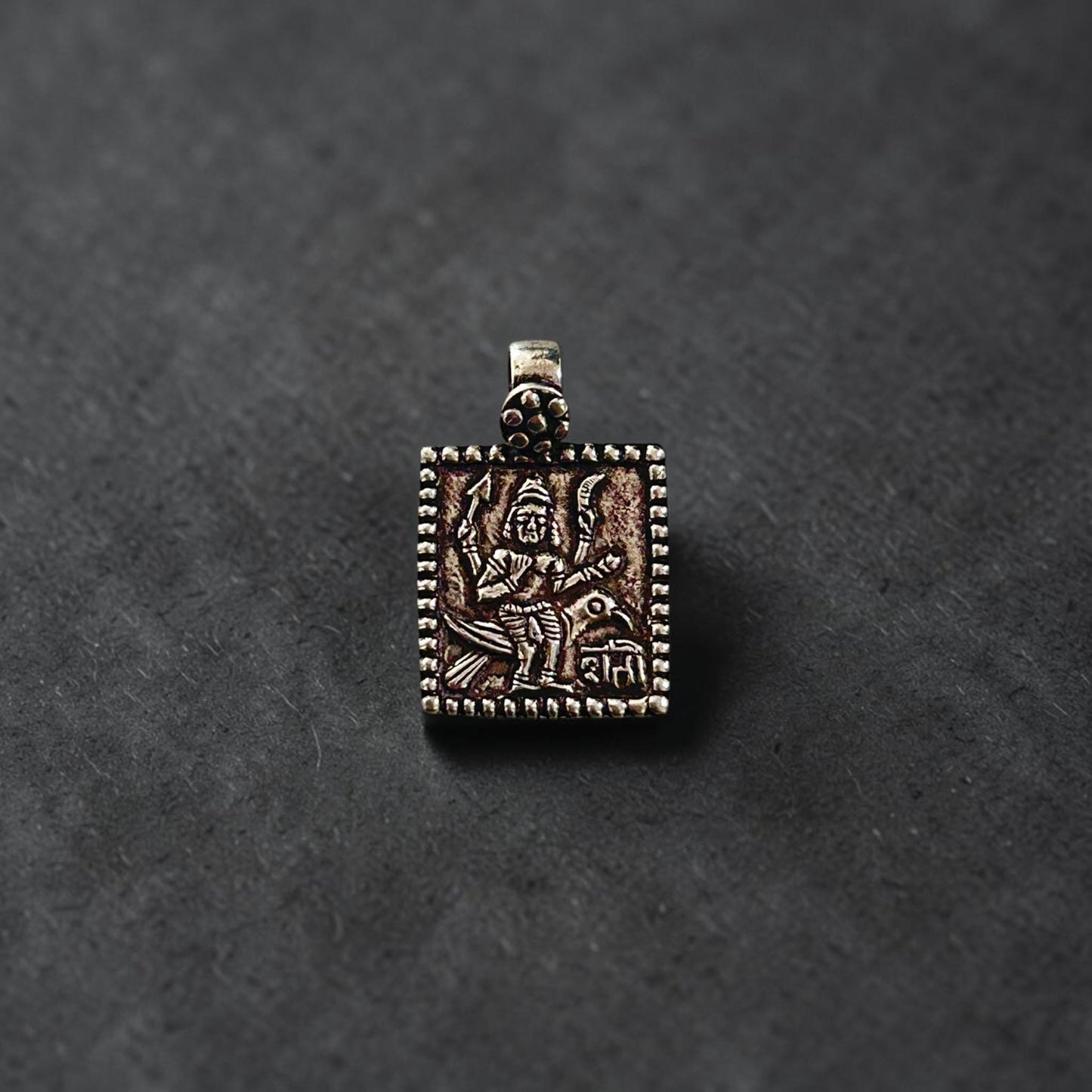 Shani Graha Pendant Necklace  925 Sterling Silver Saturn Remedy Locket  Navagraha Protection Amulet  Hindu Spiritual Jewelry  Shani Dev