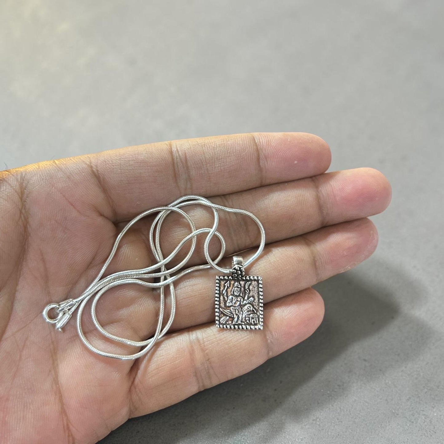Shani Graha Pendant Necklace  925 Sterling Silver Saturn Remedy Locket  Navagraha Protection Amulet  Hindu Spiritual Jewelry  Shani Dev