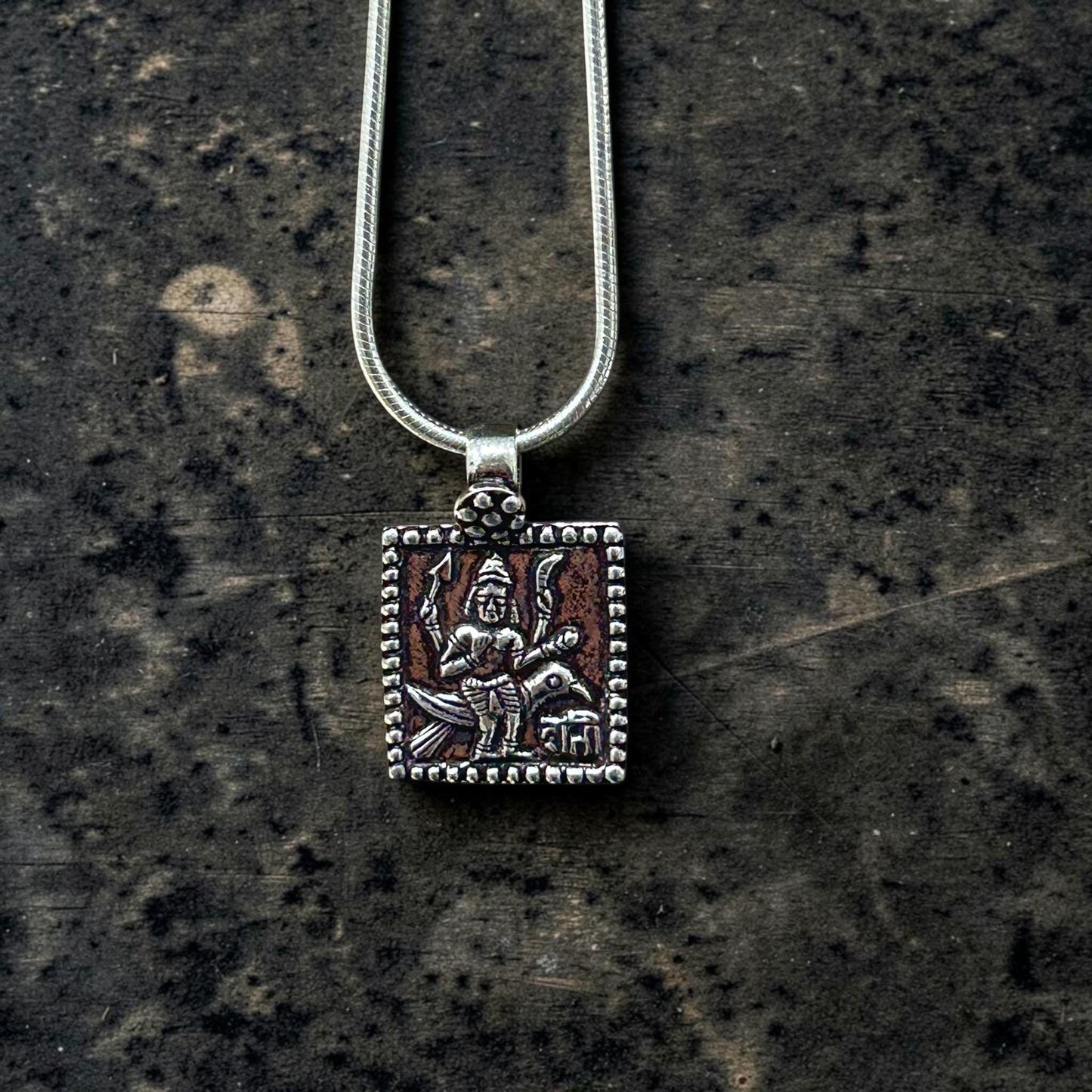 Shani Graha Pendant Necklace  925 Sterling Silver Saturn Remedy Locket  Navagraha Protection Amulet  Hindu Spiritual Jewelry  Shani Dev