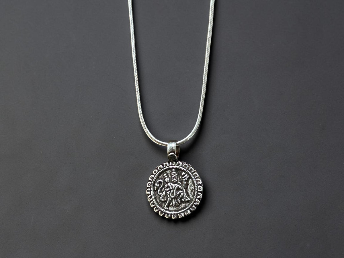 Lord Hanuman Pendant Necklace  925 Sterling Silver Bajrang Bali Pendant  Hindu Spiritual Jewelry  Gift for Men Women  Protection Pendant