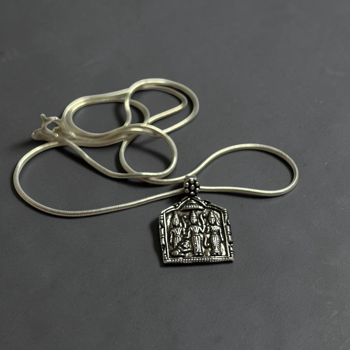 Ram Darbar Necklace  925 Sterling Silver Lord Ram Family Pendant  Sita Lakshman Hanuman Jewelry  Hindu Gift  Ram Darbar Pendant Necklace