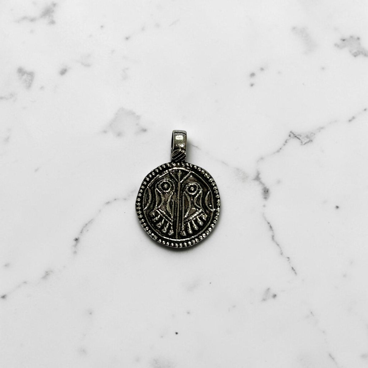 Lakshmi Charan Paduka Pendant Necklace  925 Sterling Silver Goddess Lakshmi Footprints Locket  Hindu Spiritual Gift for Men Women  Tribal