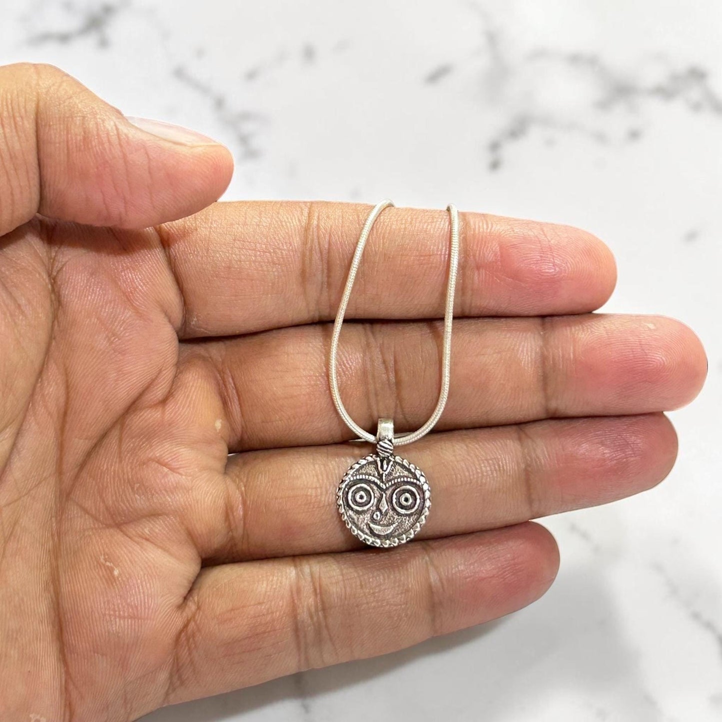 Jagannath Pendant Necklace  925 Sterling Silver Lord Jagannath Jewelry  Vishnu Avatar Pendant  Hindu Gift for Men Women  jagannath puri