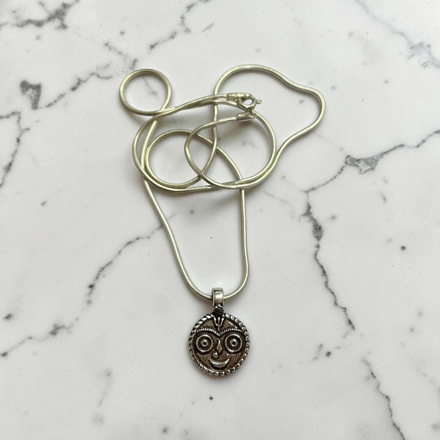 Jagannath Pendant Necklace  925 Sterling Silver Lord Jagannath Jewelry  Vishnu Avatar Pendant  Hindu Gift for Men Women  jagannath puri