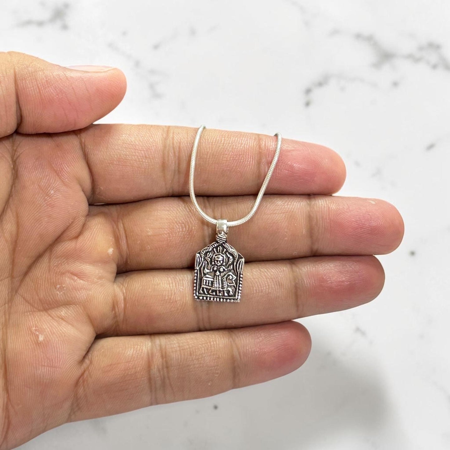 Durga Maa Pendant Necklace  925 Sterling Silver Kali Maa Shakti Pendant  Hindu Goddess Jewelry  Protection Gift for Men Women  Hindu God
