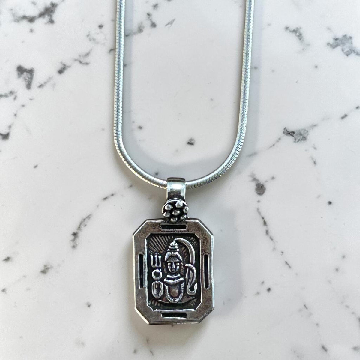 Lord Shiva Pendant Necklace  925 Sterling Silver Shiv Locket  Mahadev Pendant  Hindu Spiritual Jewelry  Gift for Men Women  Shiv Ji