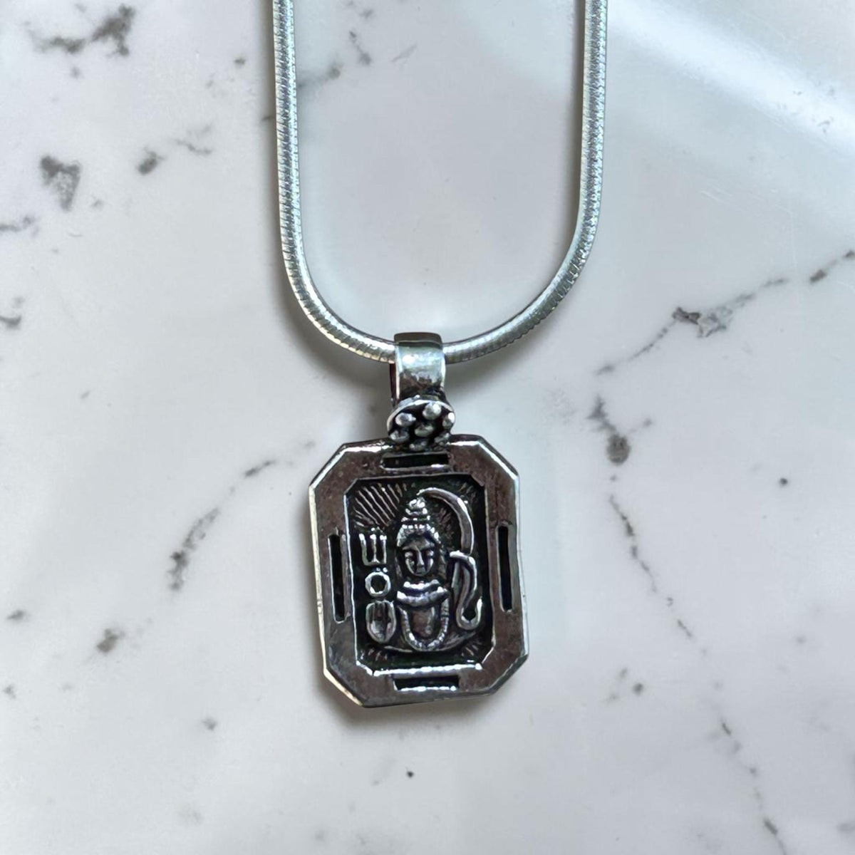 Lord Shiva Pendant Necklace  925 Sterling Silver Shiv Locket  Mahadev Pendant  Hindu Spiritual Jewelry  Gift for Men Women  Shiv Ji