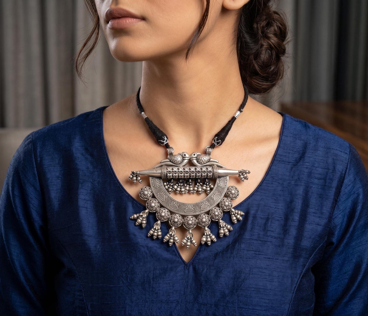 Delicate Adjustable Choker Necklace in Sterling Silver - Gift for Her