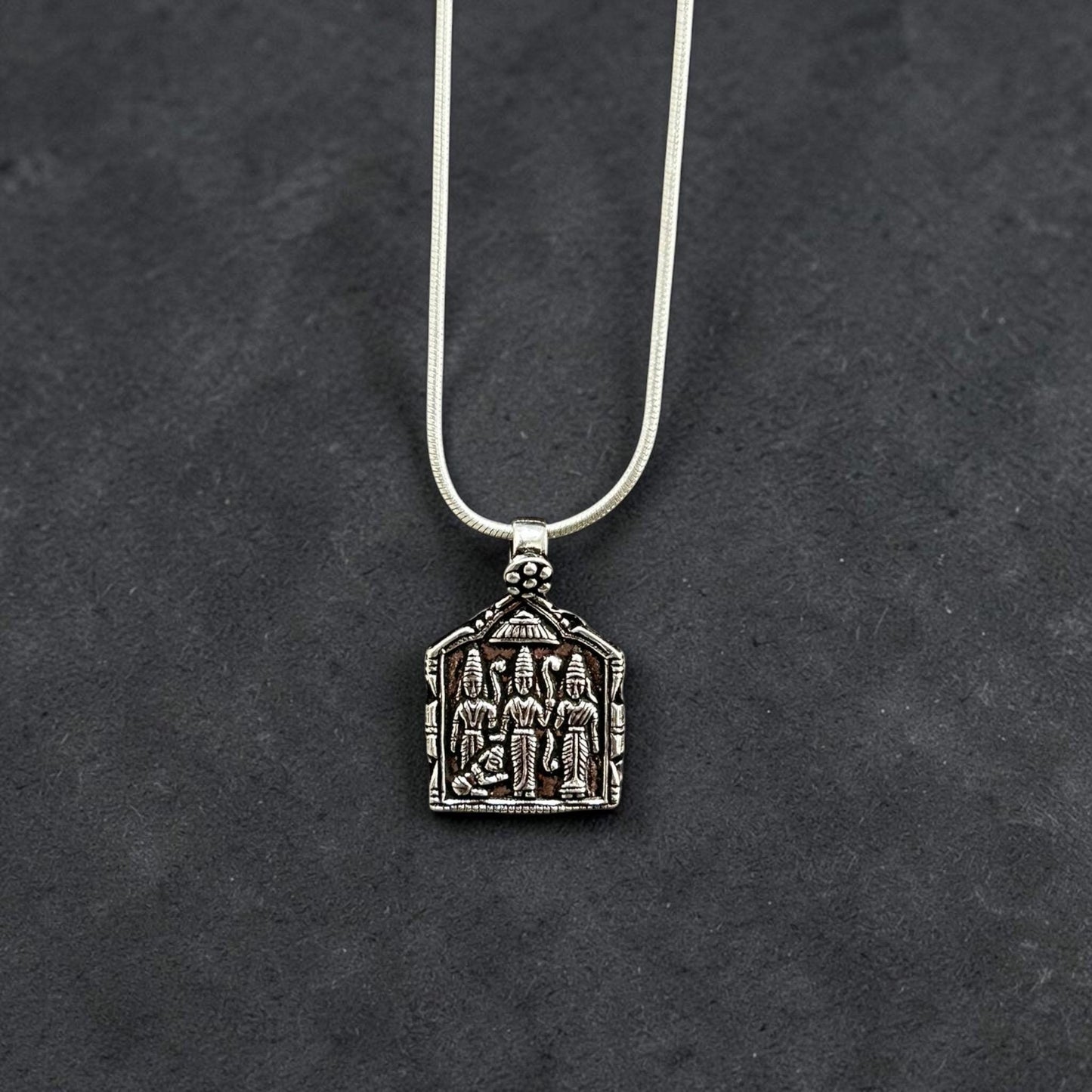 Ram Darbar Necklace  925 Sterling Silver Lord Ram Family Pendant  Sita Lakshman Hanuman Jewelry  Hindu Gift  Ram Darbar Pendant Necklace