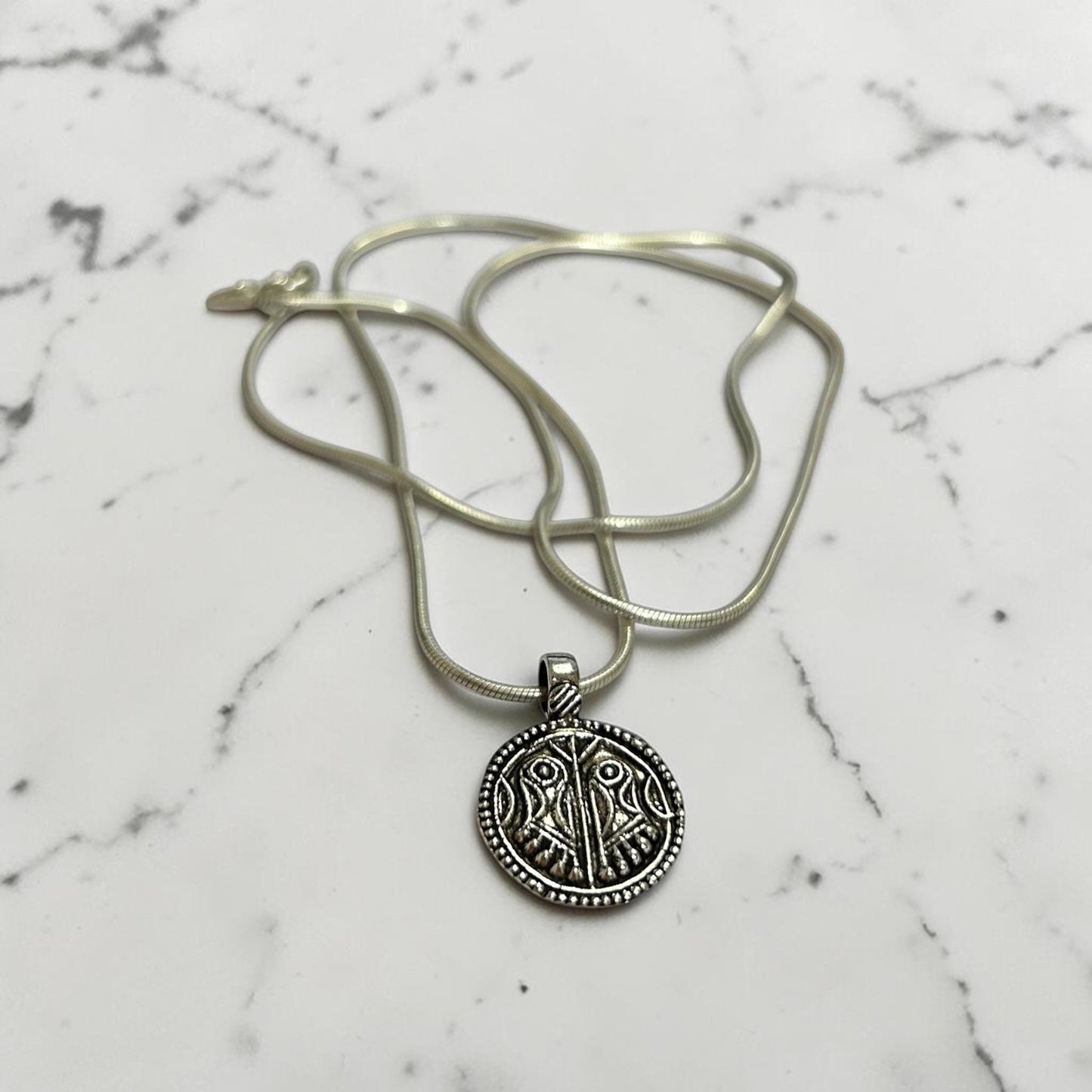 Lakshmi Charan Paduka Pendant Necklace  925 Sterling Silver Goddess Lakshmi Footprints Locket  Hindu Spiritual Gift for Men Women  Tribal