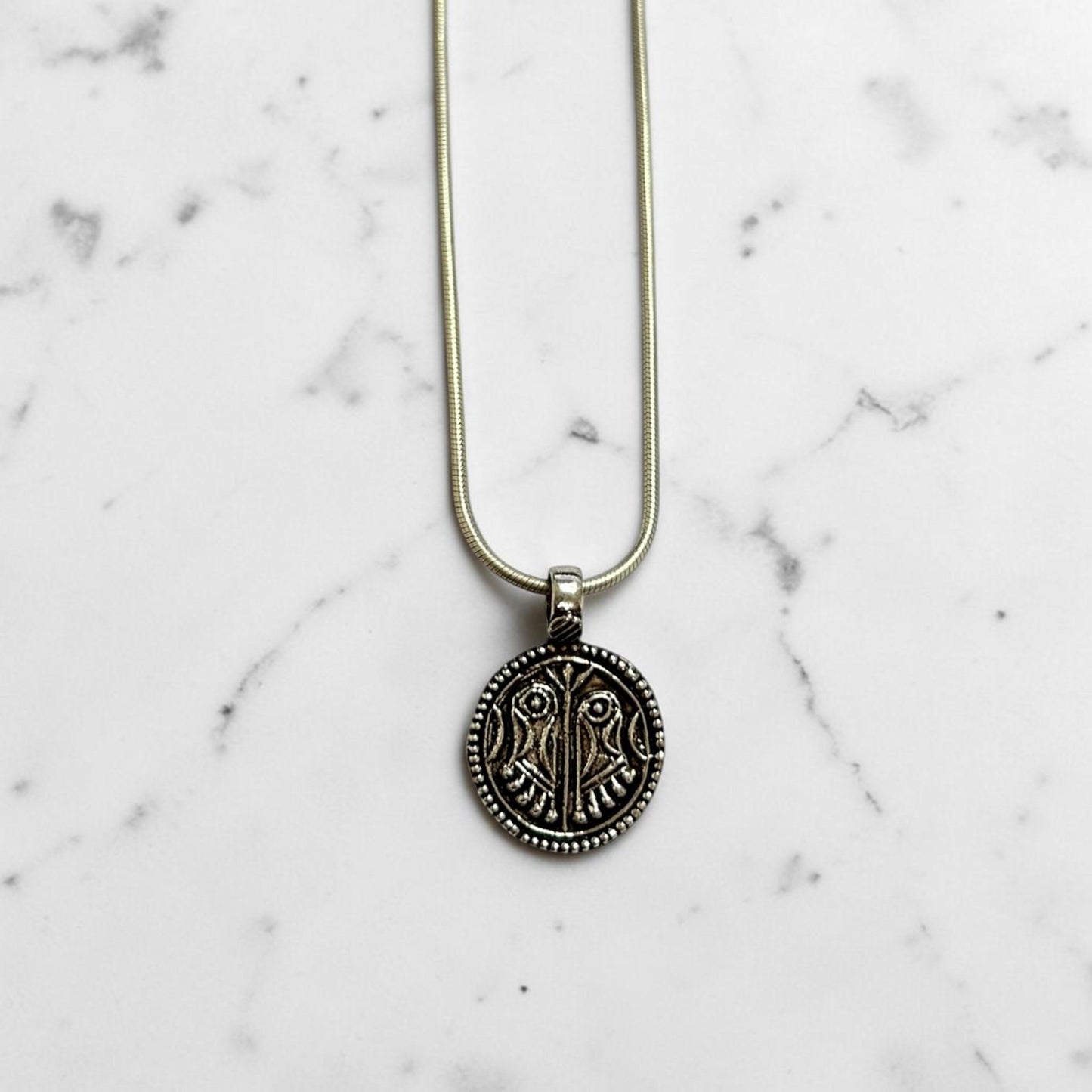 Lakshmi Charan Paduka Pendant Necklace  925 Sterling Silver Goddess Lakshmi Footprints Locket  Hindu Spiritual Gift for Men Women  Tribal
