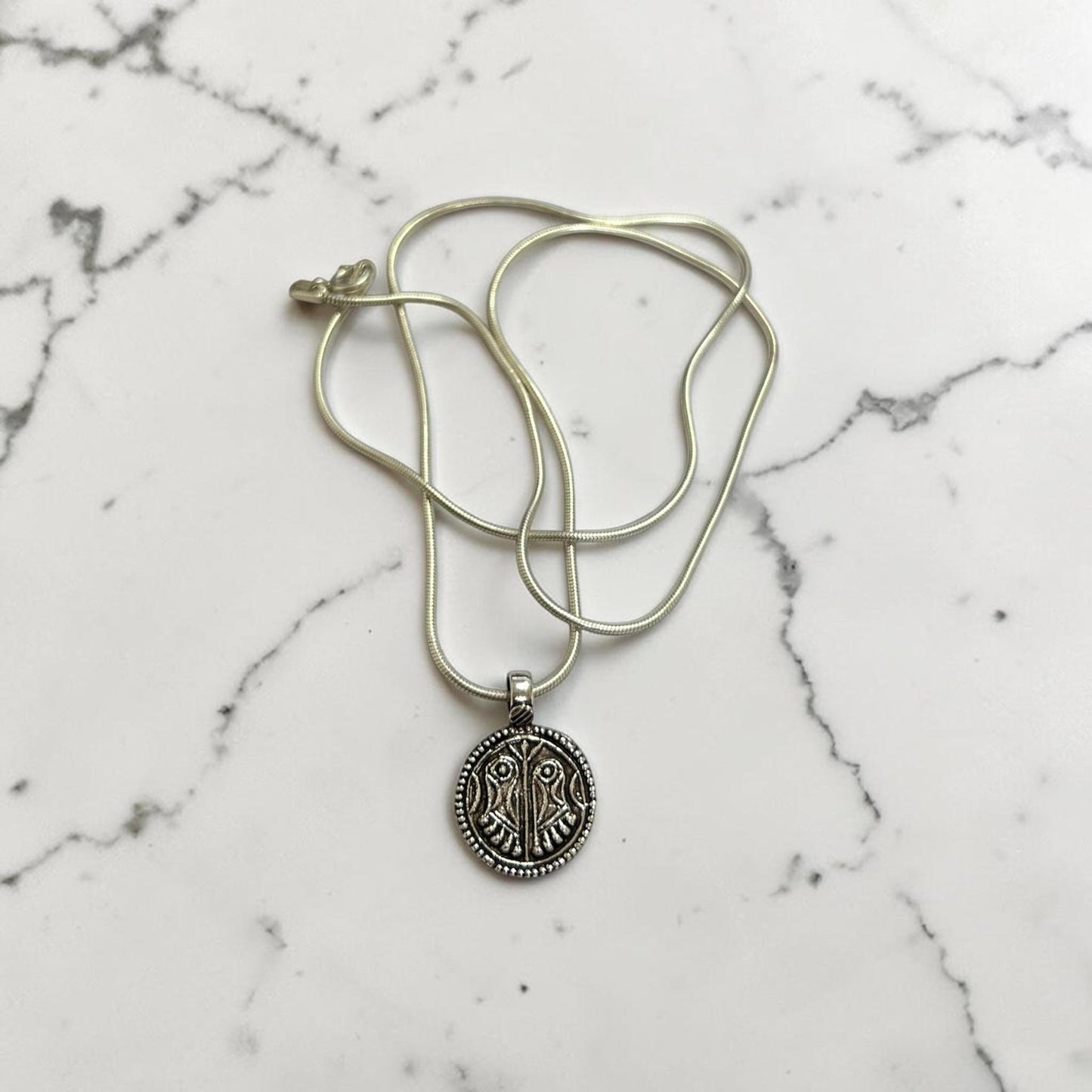 Lakshmi Charan Paduka Pendant Necklace  925 Sterling Silver Goddess Lakshmi Footprints Locket  Hindu Spiritual Gift for Men Women  Tribal
