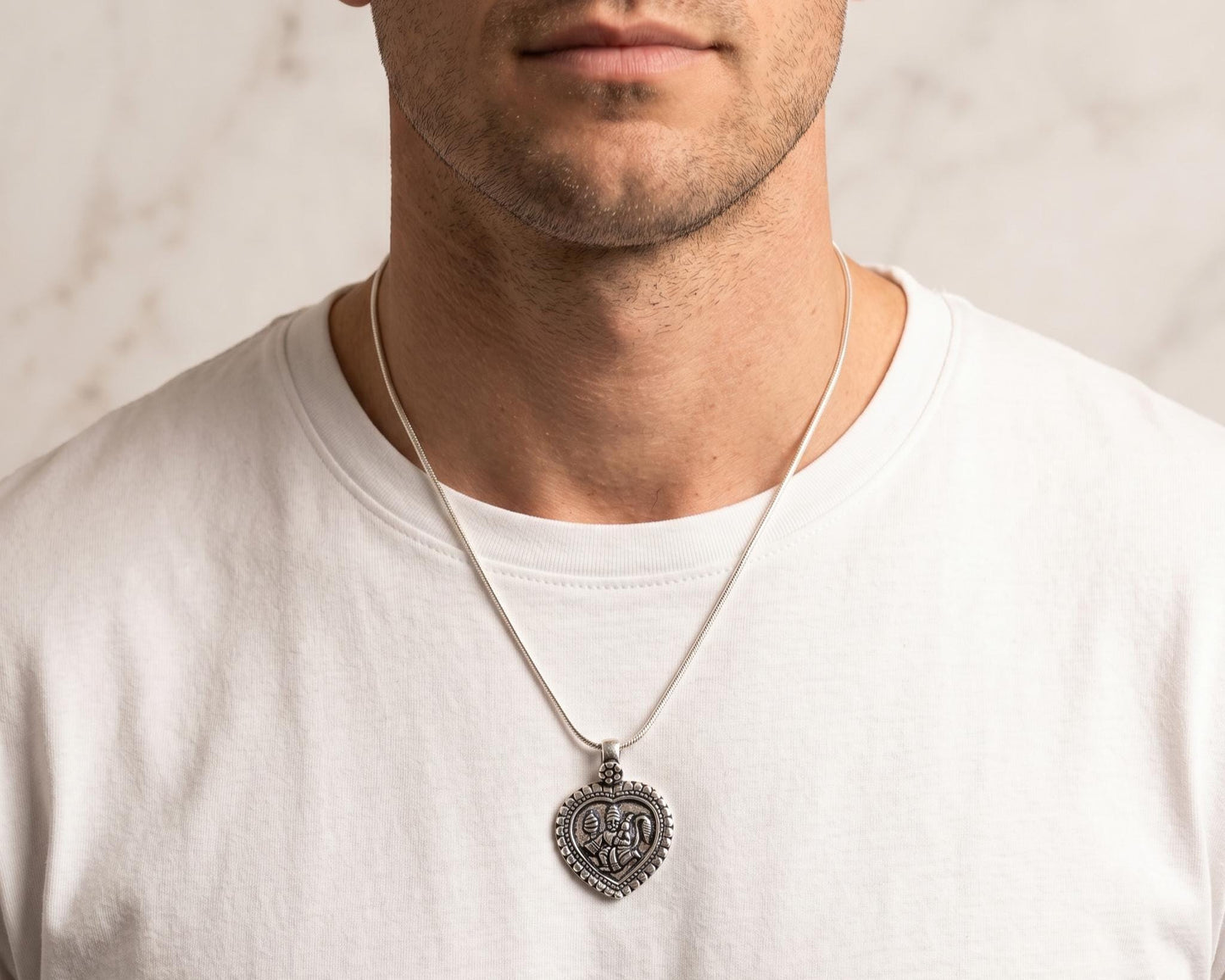 Hanuman Pendant Necklace  925 Sterling Silver Bajrang Bali Locket  Hindu Spiritual Protection Jewelry  Religious Gift for Men Women