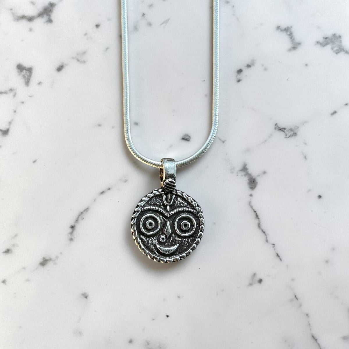 Jagannath Pendant Necklace  925 Sterling Silver Lord Jagannath Jewelry  Vishnu Avatar Pendant  Hindu Gift for Men Women  jagannath puri