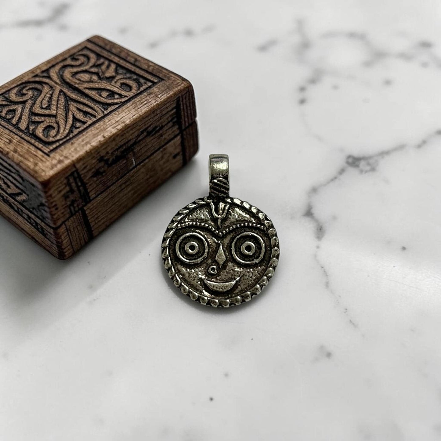 Jagannath Pendant Necklace  925 Sterling Silver Lord Jagannath Jewelry  Vishnu Avatar Pendant  Hindu Gift for Men Women  jagannath puri