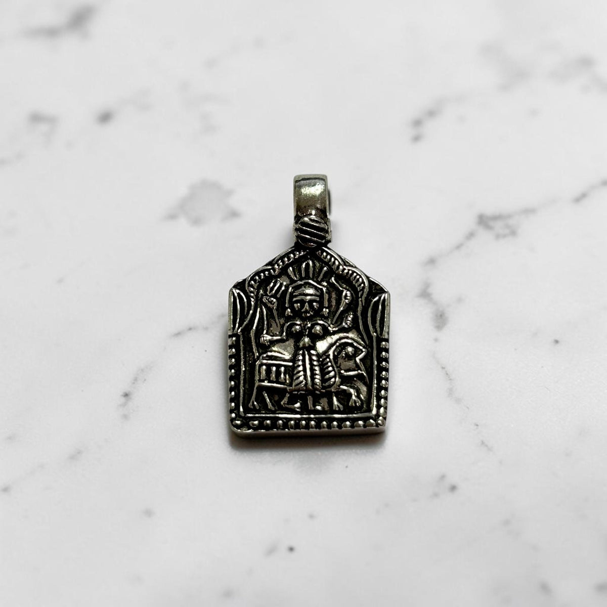 Durga Maa Pendant Necklace  925 Sterling Silver Kali Maa Shakti Pendant  Hindu Goddess Jewelry  Protection Gift for Men Women  Hindu God