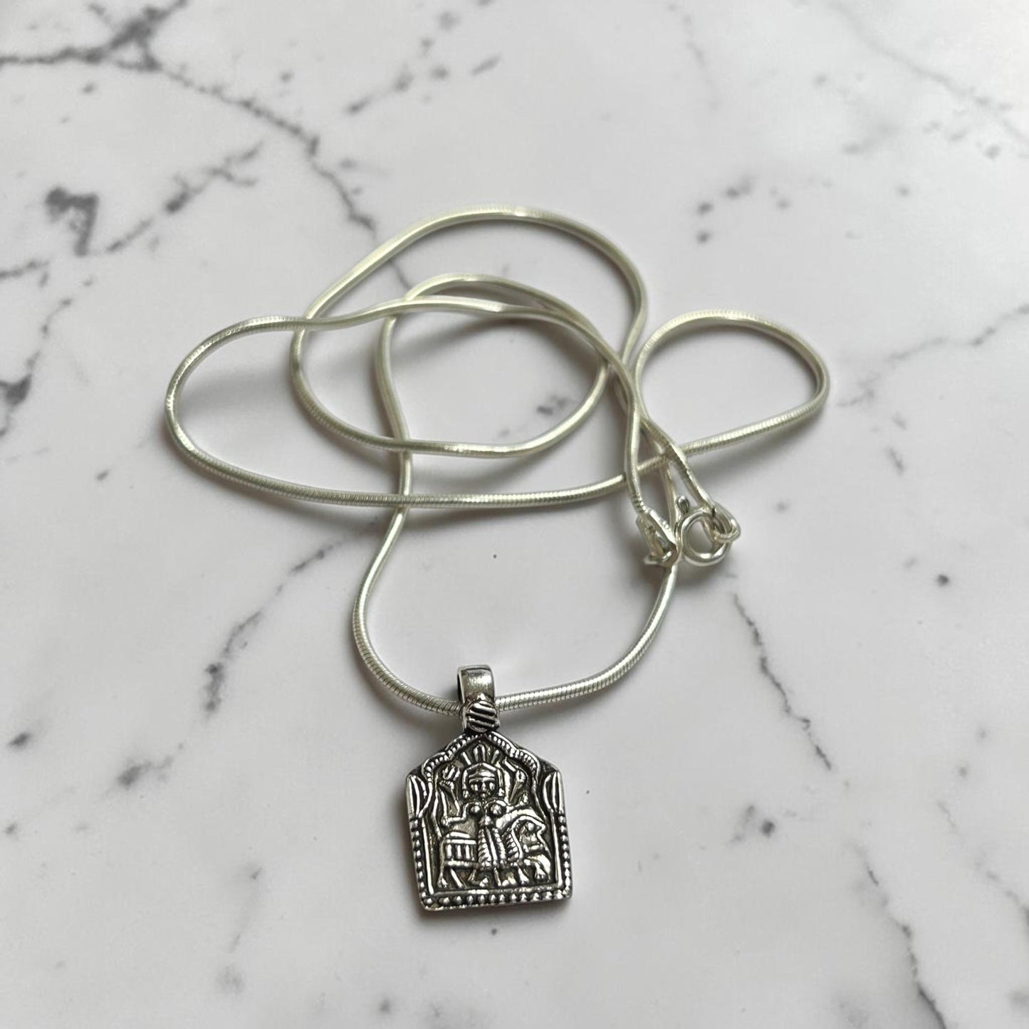 Durga Maa Pendant Necklace  925 Sterling Silver Kali Maa Shakti Pendant  Hindu Goddess Jewelry  Protection Gift for Men Women  Hindu God