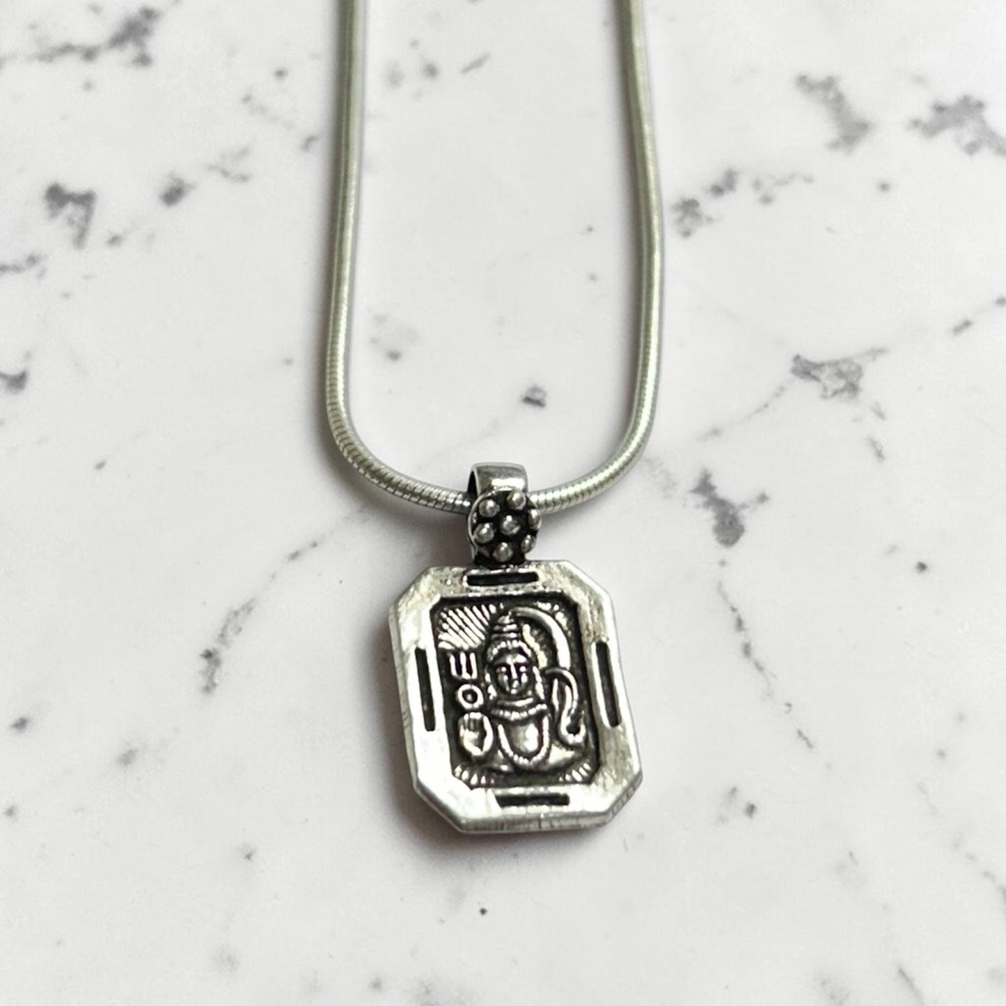 Lord Shiva Pendant Necklace  925 Sterling Silver Shiv Locket  Mahadev Pendant  Hindu Spiritual Jewelry  Gift for Men Women  Shiv Ji