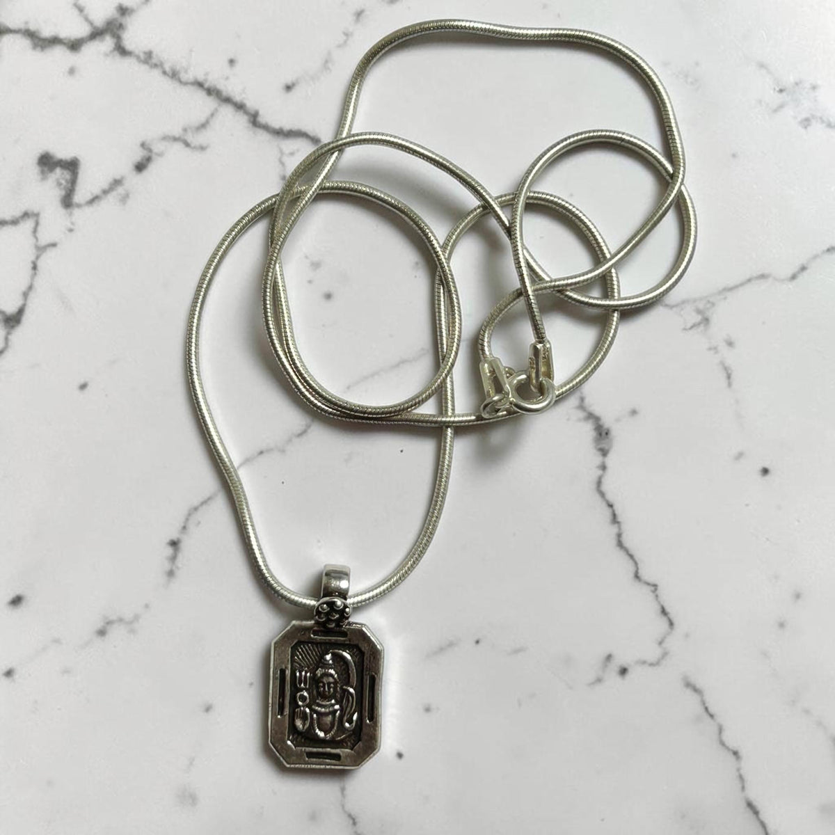 Lord Shiva Pendant Necklace  925 Sterling Silver Shiv Locket  Mahadev Pendant  Hindu Spiritual Jewelry  Gift for Men Women  Shiv Ji