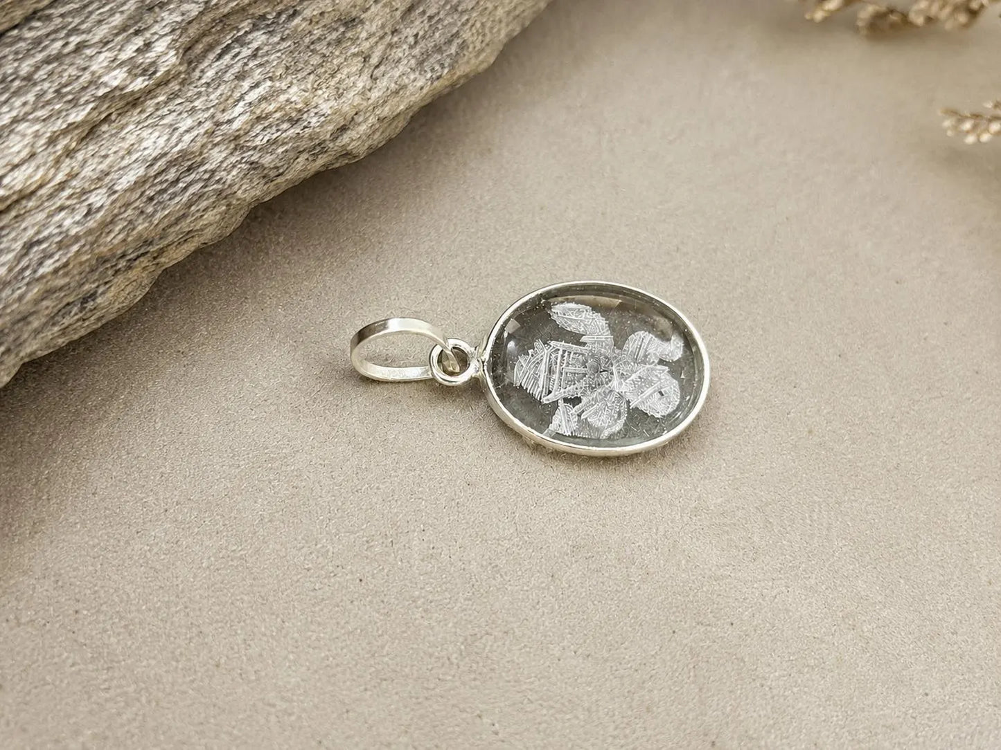 Lord Hanuman Pendant • Sphatik Crystal Pendant • Clear Quartz Spiritual Necklace • Hindu Protection Amulet Gift • Engraved Hanuman Pendant