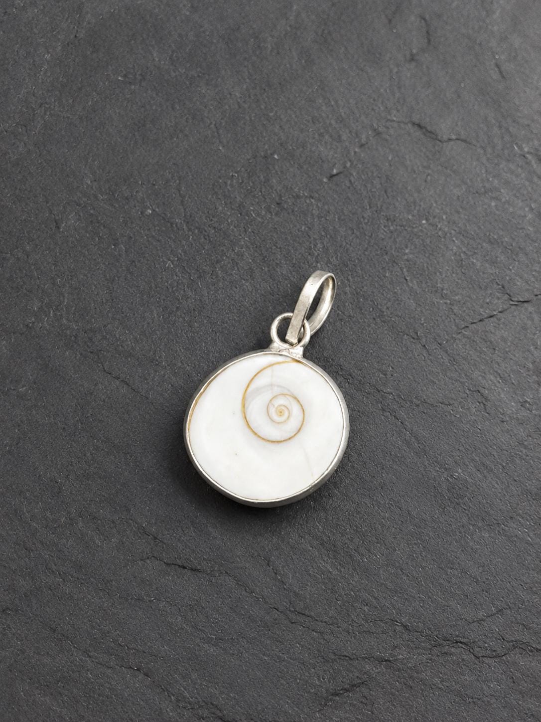 Natural Gomti Chakra Pendant  Shiva Eye Shell Necklace  Protection Talisman  Good Luck Prosperity Charm  Hindu Meditation Jewelry
