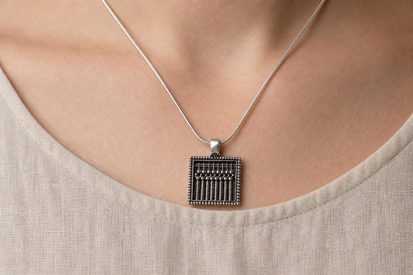 Seven Sisters Pendant Necklace  925 Sterling Silver Protection Amulet  Spiritual Protective Jewelry  Gift for Men Women  Indian Talisman