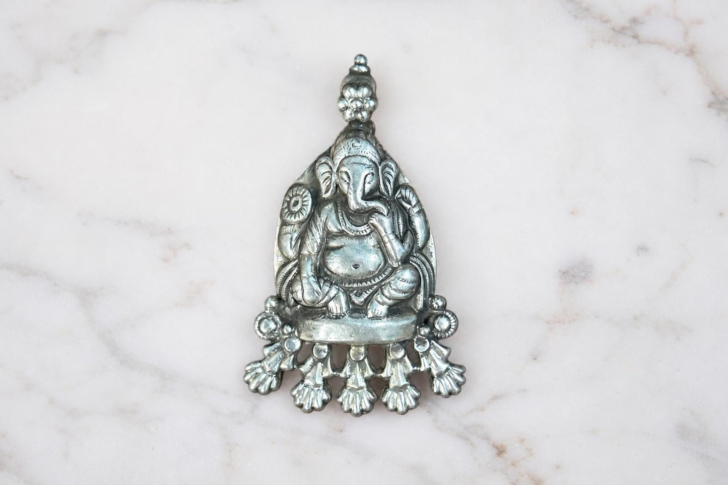 925 Sterling Silver Ganesha Shrine Pendant  Oxidized Lord Ganesha  Hindu Spiritual Jewelry  Ganpati Elephant God  Spiritual Gift  SR66