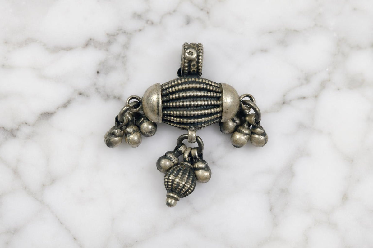 925 Sterling Silver Ganesha Pendant  Oxidized Vintage Lord Ganesha  Barrel Tribal Ethnic Jewelry  Ganpati Elephant God  Spiritual Gift
