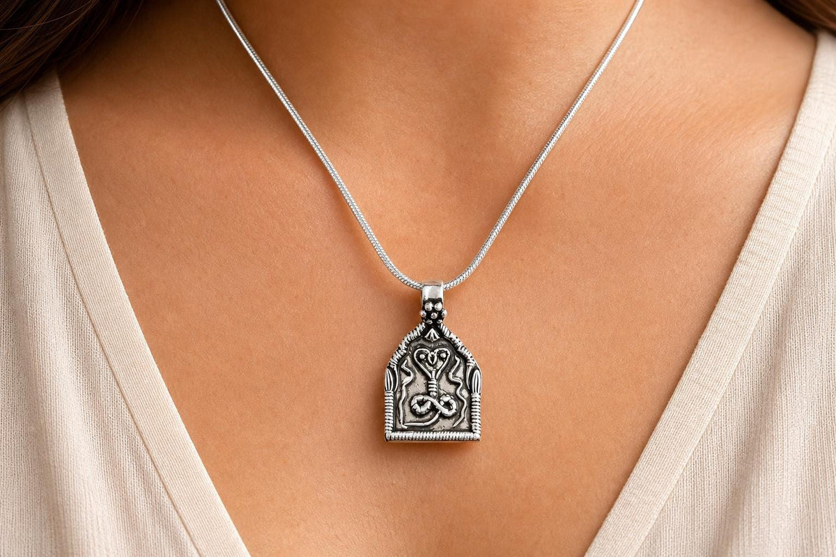 Snake Pendant Necklace  925 Sterling Silver King Cobra Pendant  Serpent Jewelry  Protection Charm  Reptile Lover Gift  Tribal Pendant