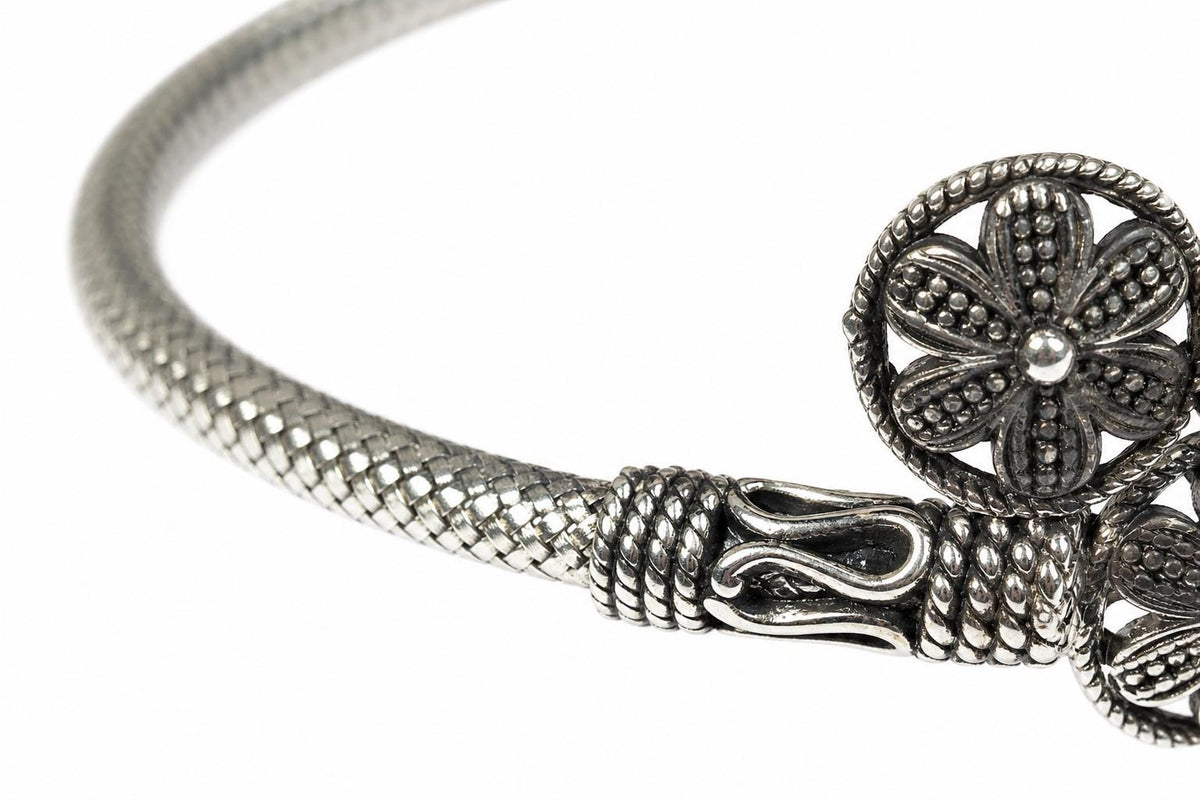 925 Sterling Silver Sun Bangle  Oxidized Vintage Sunburst Floral Cuff  Boho Celestial Jewelry  Gift for Mom  Indian Silver Bangles