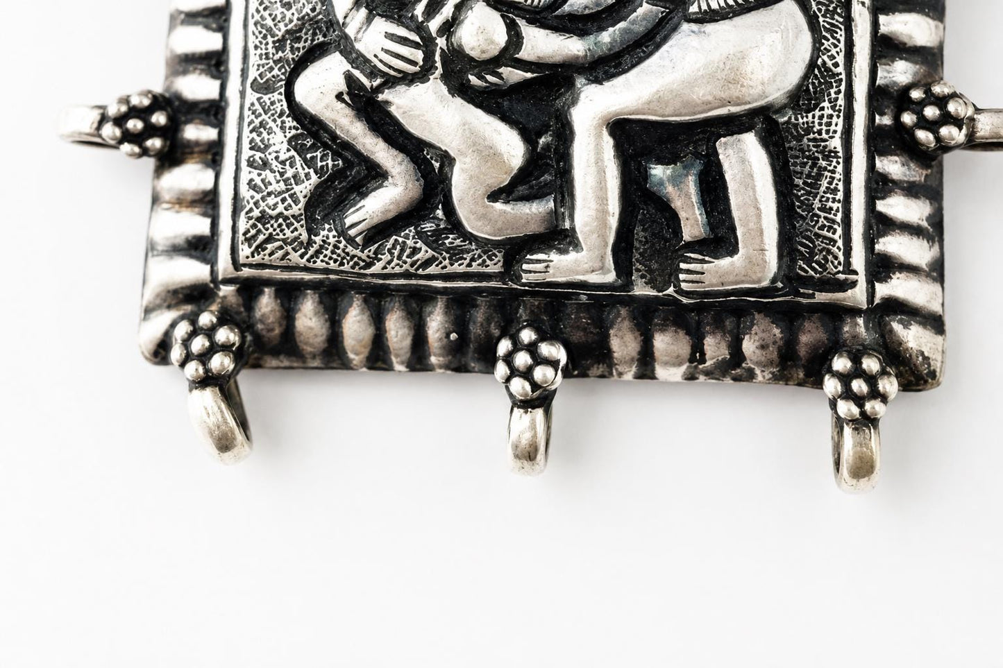 925 Sterling Silver Kamadeva Rati Pendant  Oxidized Vintage Hindu Love Deity  Tantric Spiritual Indian Tribal Jewelry  Gift for Her