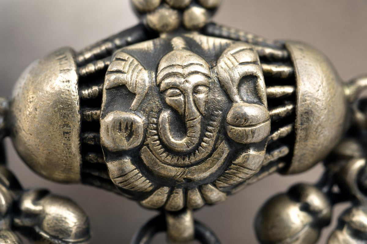 925 Sterling Silver Ganesha Pendant  Oxidized Vintage Lord Ganesha  Barrel Tribal Ethnic Jewelry  Ganpati Elephant God  Spiritual Gift