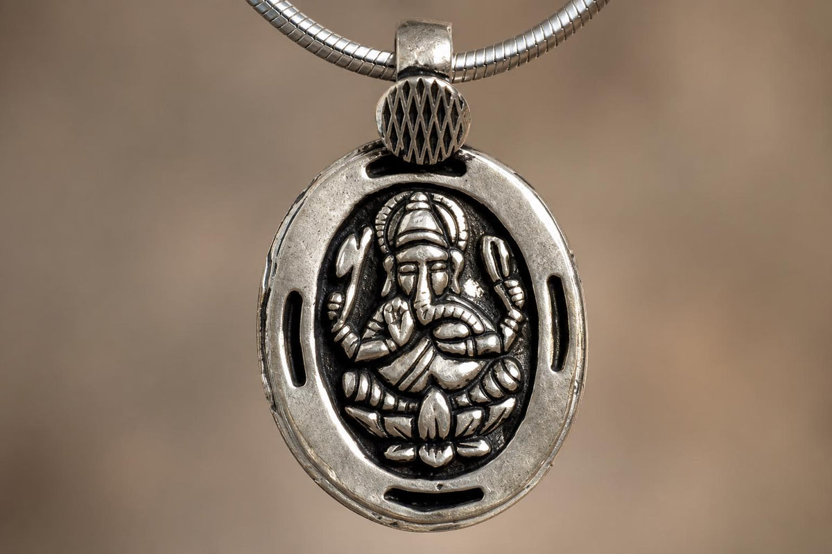 925 Sterling Silver Ganesha Necklace  Oxidized Silver Lord Ganesha  Indian Hindu Spiritual Jewelry  Ganpati Elephant God  Spiritual Gift