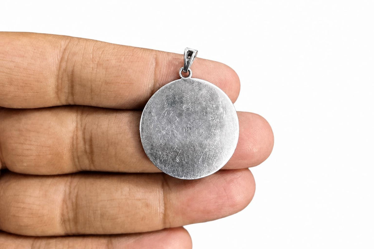 925 Sterling Silver Zodiac Wheel Pendant  Oxidized Astrology Zodiac Charm  Zodiac Sign Circle Pendant  Spiritual Jewelry  Spiritual Gift